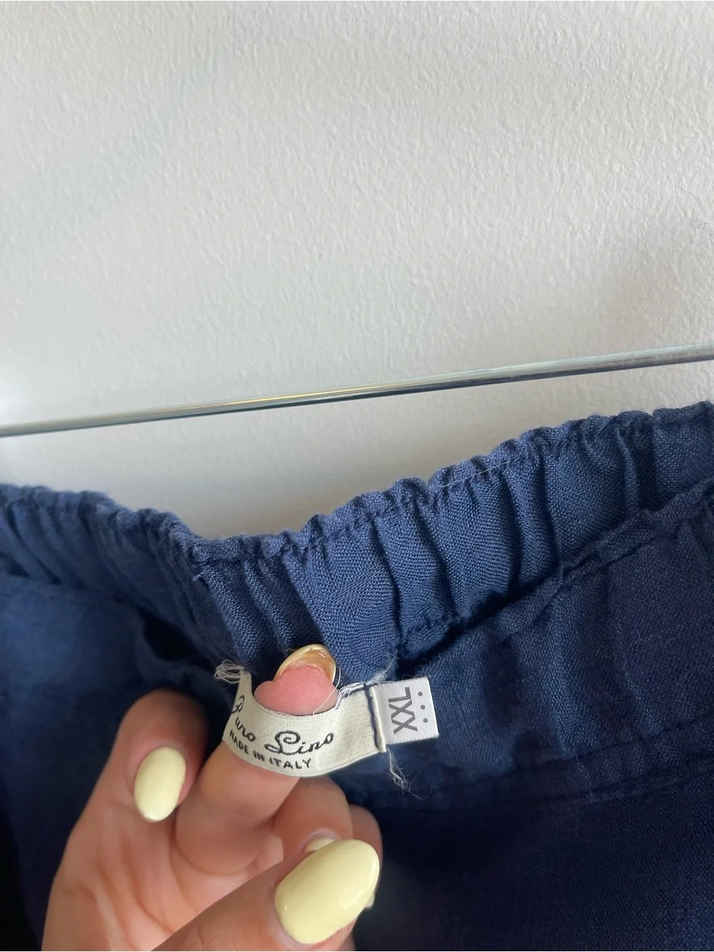 Puro Lino Men's Navy Linen Casual Pants